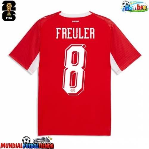 Camiseta Suiza Remo Freuler #8 Primera Equipación Replica Mundial 2026 mangas cortas
